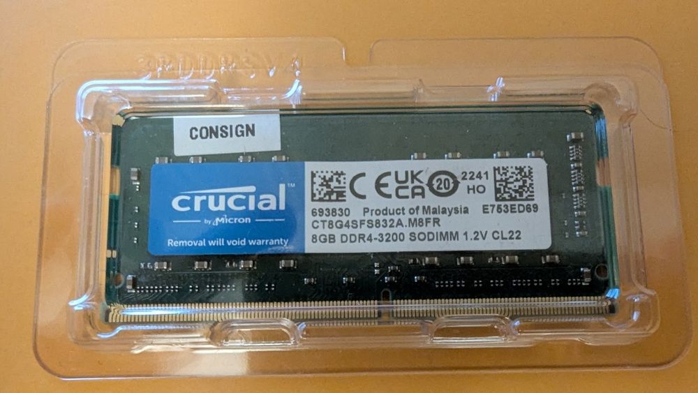 Crucial 8GB DDR4 SO-DIMM 3200