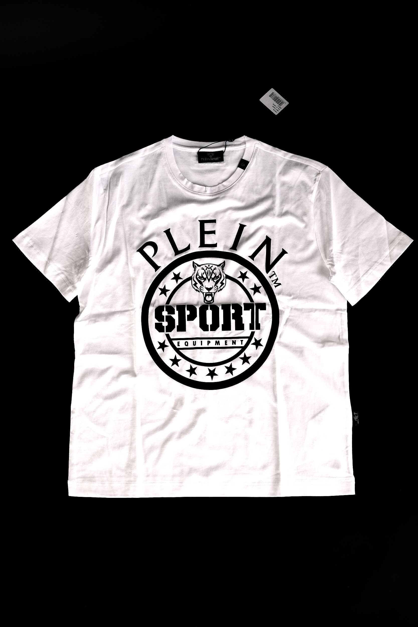 ПРОМО Plein Sport -L/XL/XXL-Оригинална мъжка бяла луксозна тениска