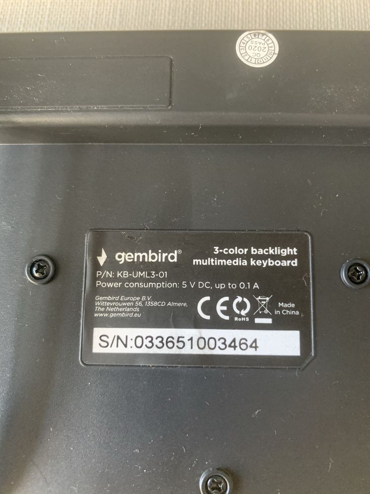 Tastatura gaming Gembird 3 Color Backlight