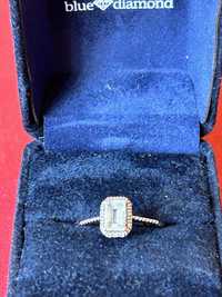Златен пръстен с типаз и диаманти на blue diamond