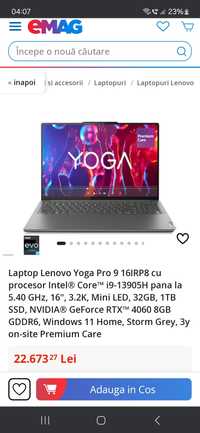 Ultrabook Lenovo Yoga Pro 9 14IRP8 14.5 3K 165Hz Touch Intel Core i9
