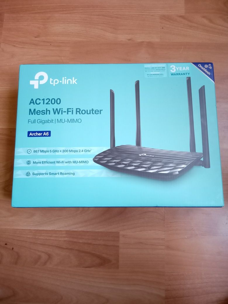 Router tp link AC1200 mesh WI-FI router full gigabit|MU-MIMO Archer 6