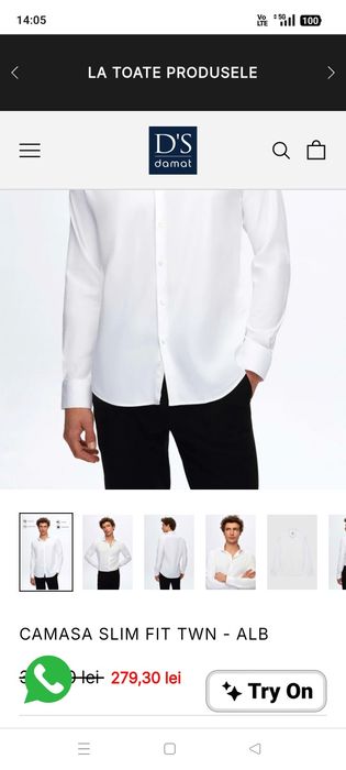 Cămașă albă nouă mărimea M