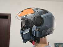 Cască moto scuter, nouă, viziera dublă și barbie detașabila, mărime L