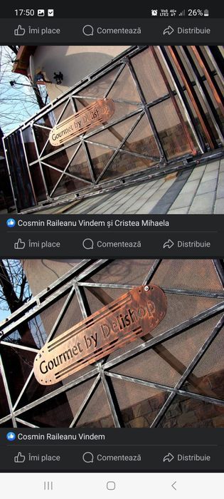 Logo firme din tabla debitata