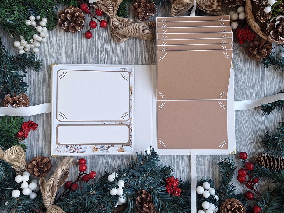 Коледен албум "Зимна приказка" в бяло, ръчна изработка /53.48