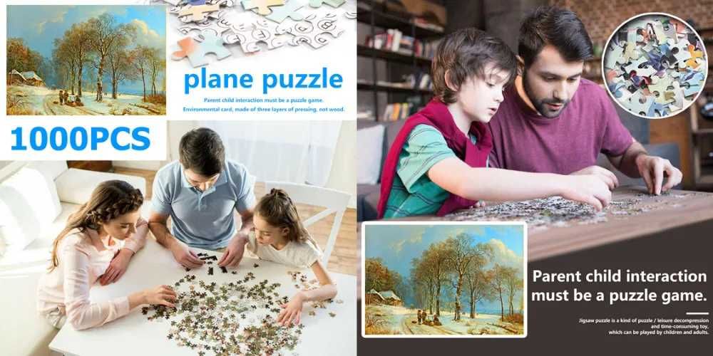 Puzzle "Winter Landscape" 1000piese. Marime 75x50cm Nou ambalat!