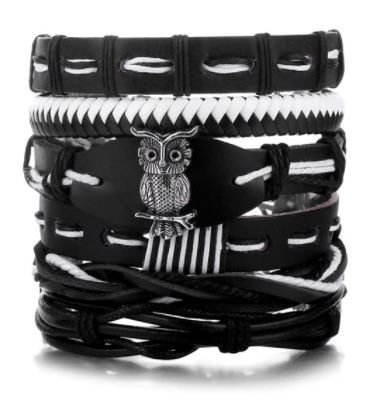 Кожени гривни, ръчна изработка с метални елементи