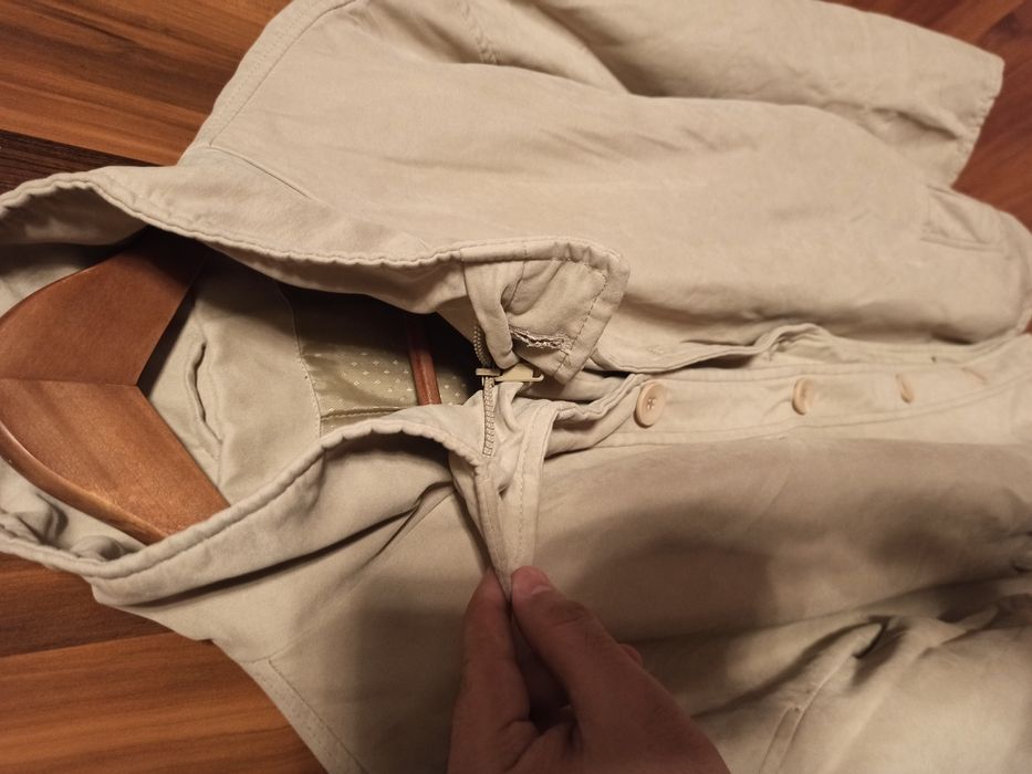 Geaca de primavara marime 54 XXL, subtire, bej captuseala detasabila