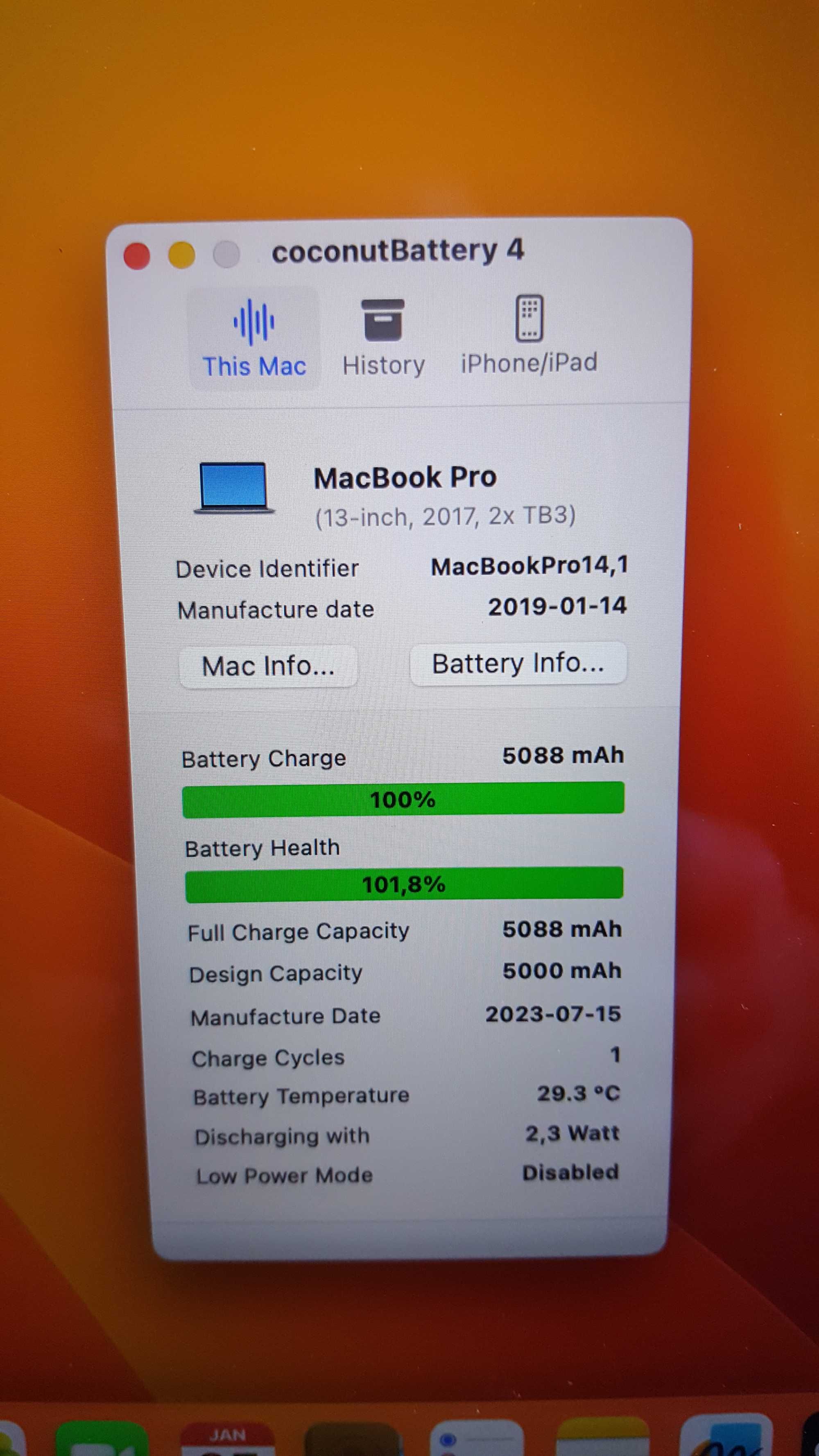 Macbook Pro 13 2017 16ram/512Gb