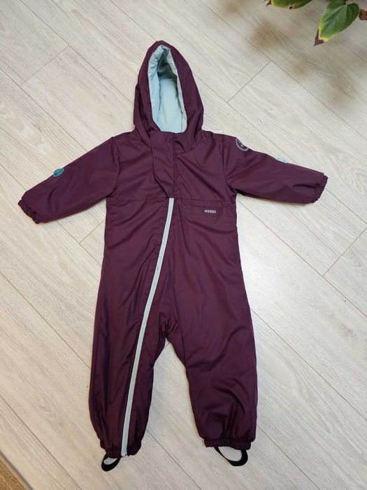 Wedze Combinezon călduros schi 500 Warm Visiniu Bebe