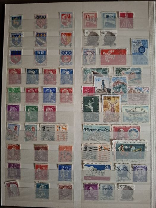 Emisii filatelice din țări europene, R.P.R,și SUA.