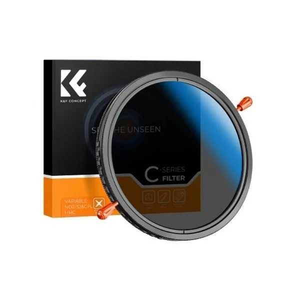 K&F Concept HMC 2 в 1 CPL + ND2 - ND32 филтър с регулируема плътност