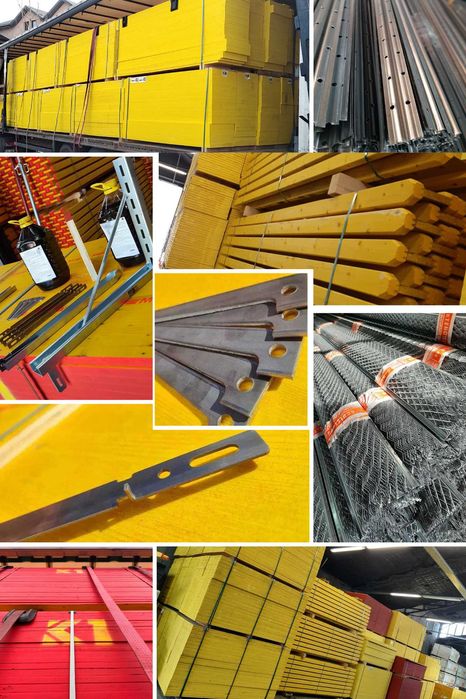 Distantieri, placa galbena, montanti, coltare/fasete, pene metalice