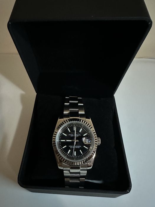 Seiko Mod Datejust Black 39mm автоматичен часовник