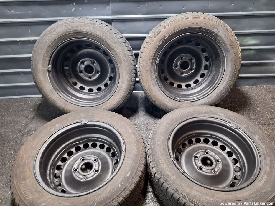 Jante de tabla cu cauciucuri de iarna 195/65R15 5x112 VOLKSWAGEN PASSAT B5.5 6Jx15H2 , ET37 3B0601027D