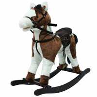 Качалка-лошадка Pituso Белый с коричневым детская лошадка Алматы