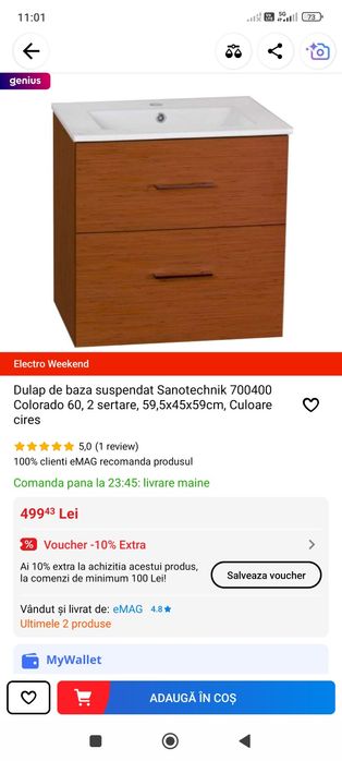 Vând sau schimb dulap suspendat de baie!