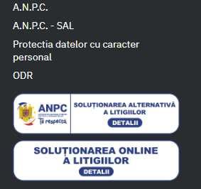 ANPC pachet Web legislativ / Soluționarea Alternativă a Litigiilor SAL