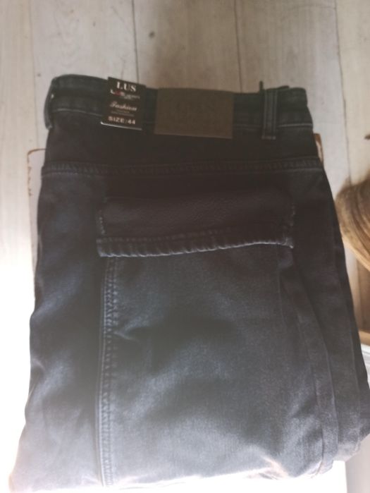 Pantaloni matlasați gri-jeans