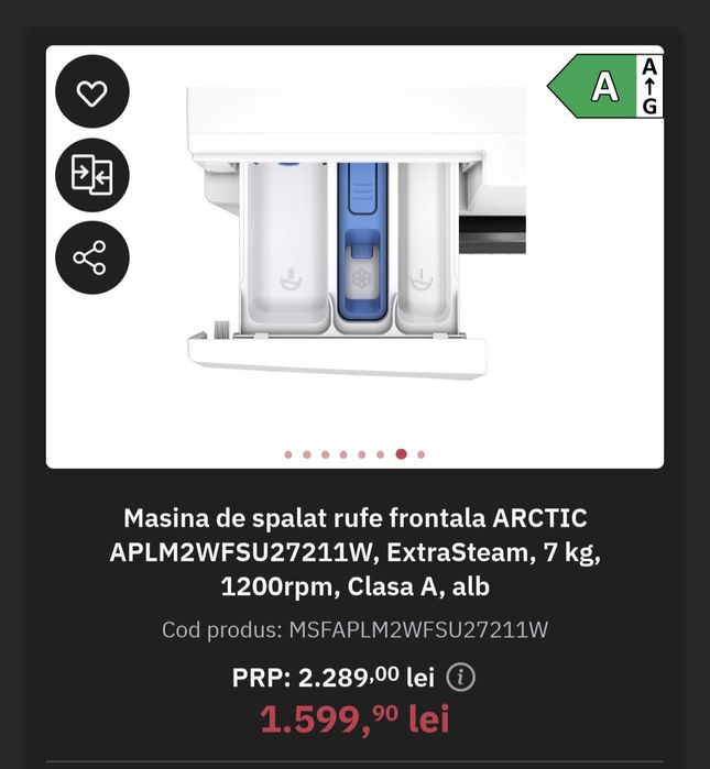 Masina spalat Artic, noua