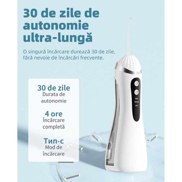 【Nou-nouț, nedeschis】Irigator bucal alb, Profesional Pentru Dus Oral