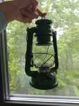 Lampa pe gaz, decor rustic