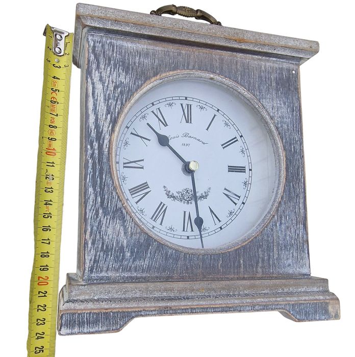 Ceas de Masa Vintage/Rustic  - Stil Suedez/Shabby Ch cu baterie.