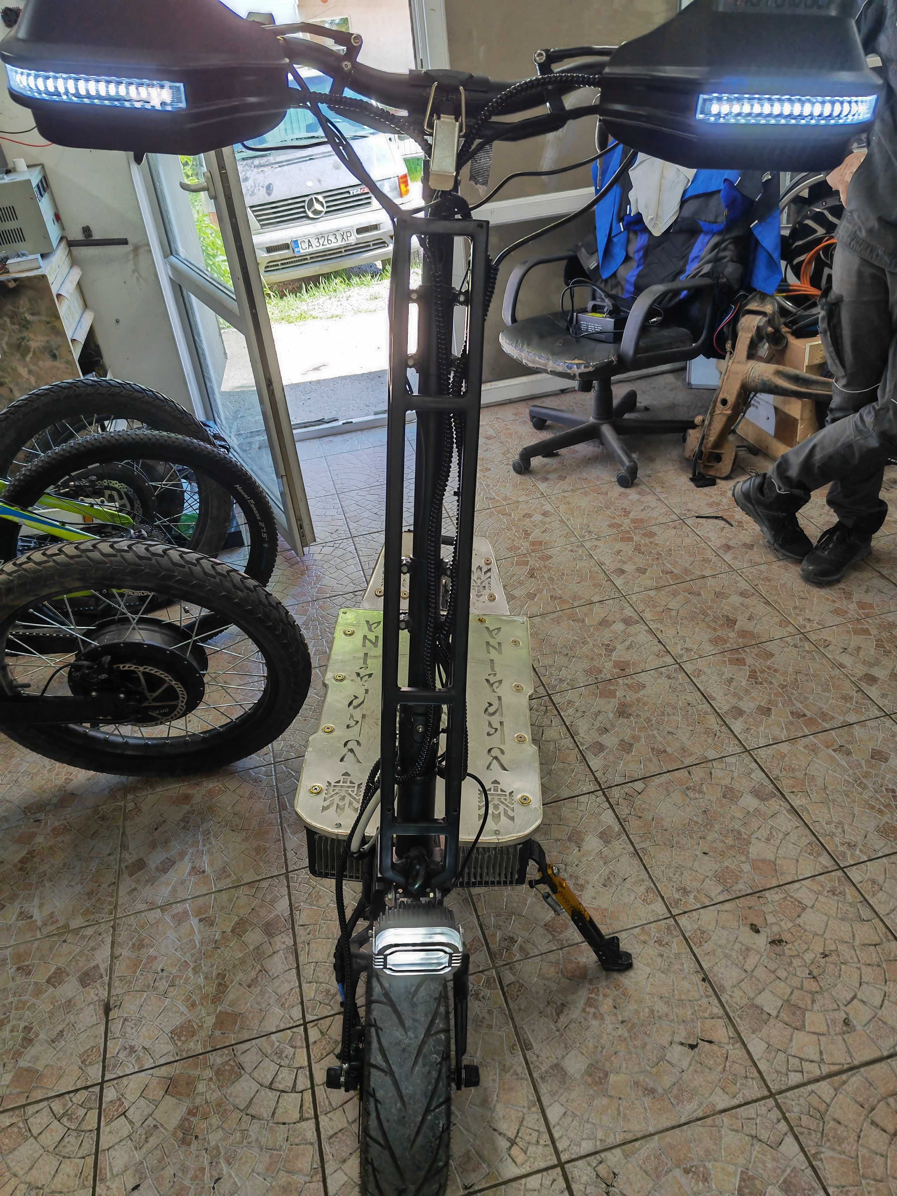 Ел.Тротинетка 120км/ч 72v 60A батерия 2x4000w