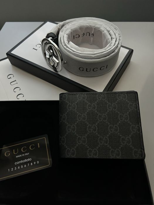 Gucci колен и портфейл.