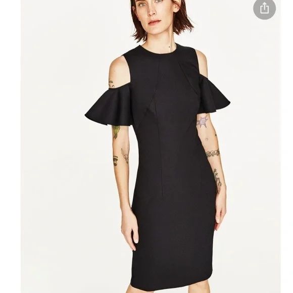Черна рокля ZARA, XS
