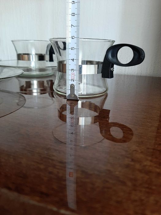 Сервиз за кафе от йенско стъкло,  Чехословакия,