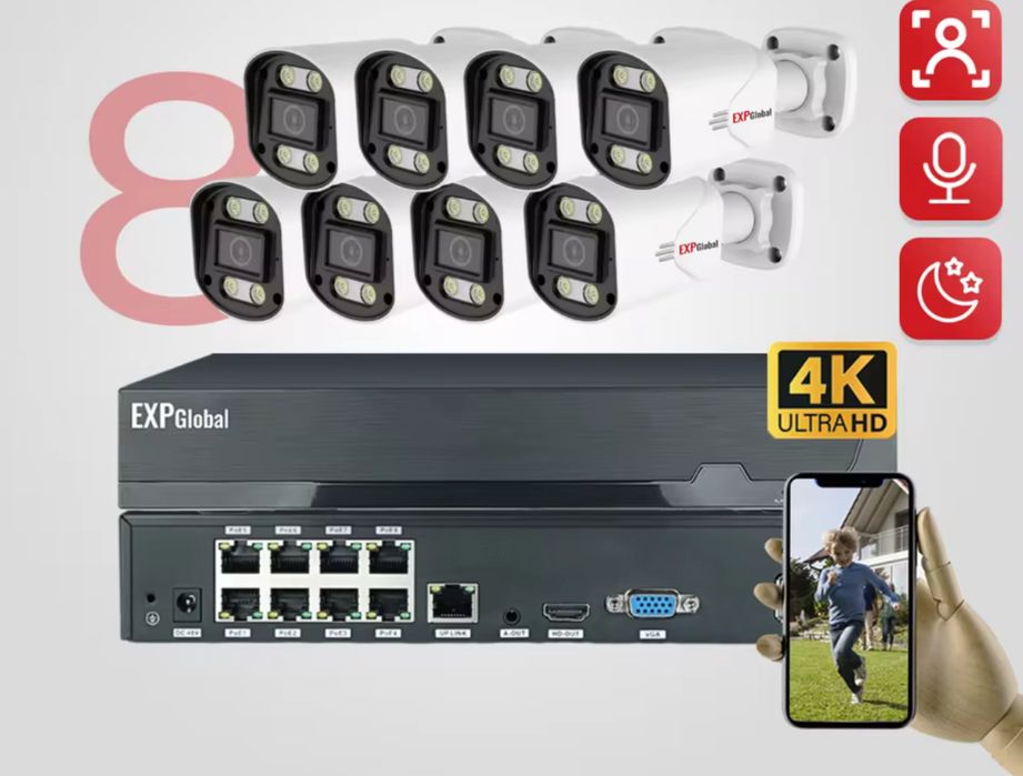 KIT Complet Camere Supraveghere Video 4/8/12 CAMERE **OFERIM MONTAJ