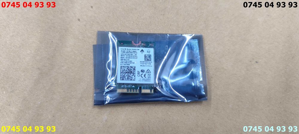placa retea intel 9560NGW 2.4G si 5G 300Mbps+1730Mbp 160 MHz Bt 5.0 M2