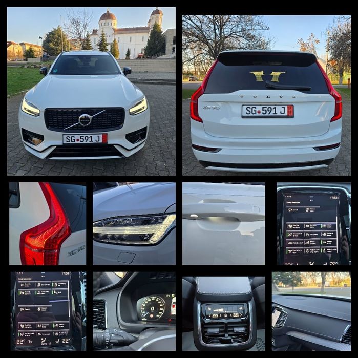 Xc 90 R-Design B5 AWD 2022 Led Pano Harman Kardon Camera Black Edition