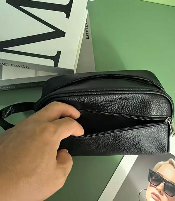 Чантичка 2 модела  , черна от естествена кожа