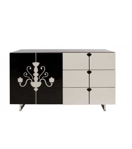 Мострени мебели от шоурум Комод Черно и бяло