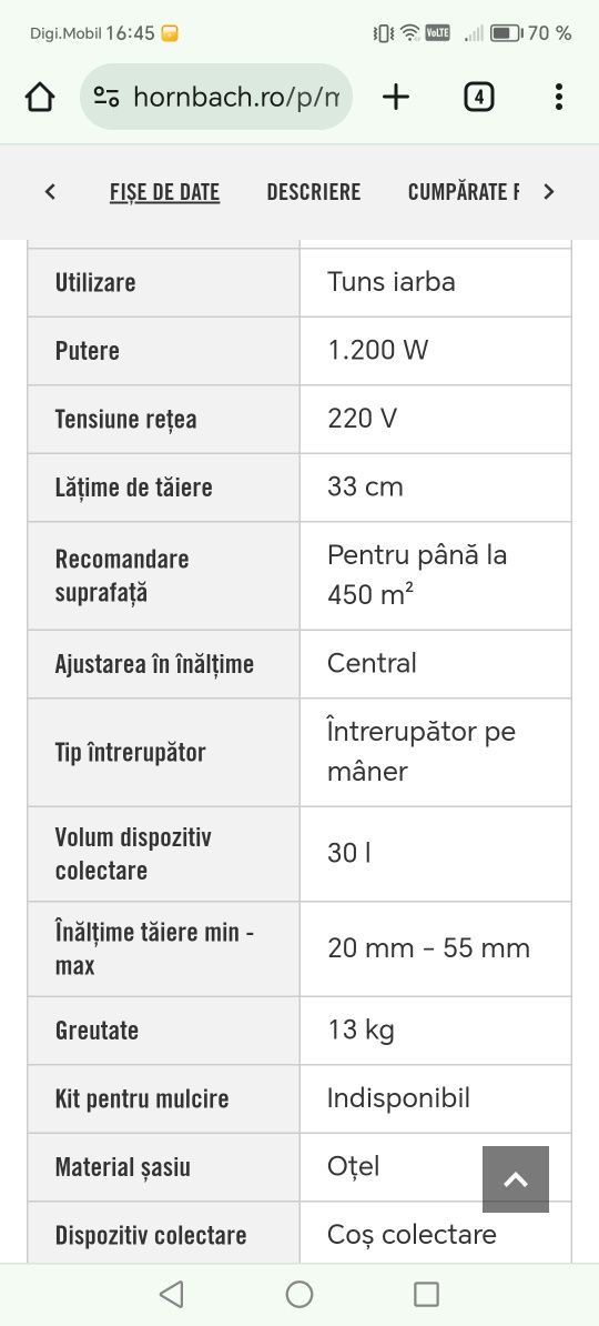 Vand mașina de tuns iarba makita