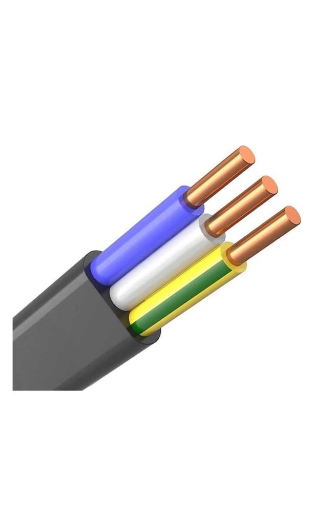 Кабель ВВГ 3х4 кв. мм, 25 метров