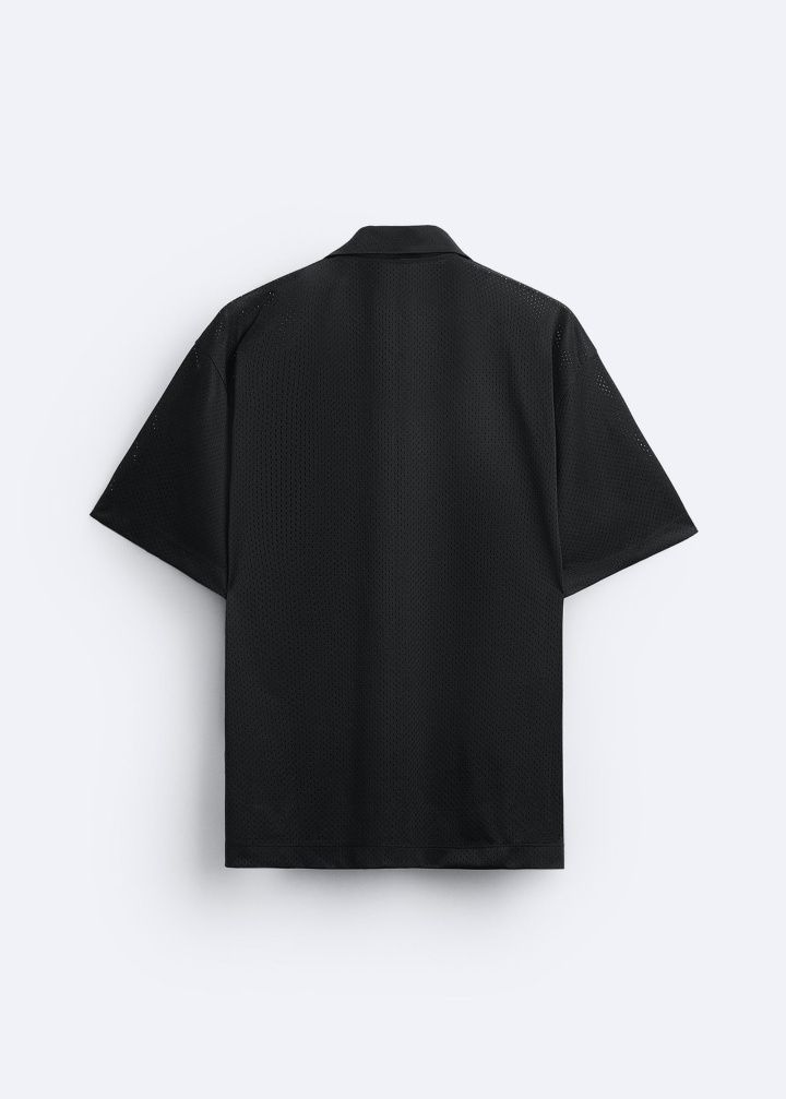 Черная сеточная рубашка от ZARA