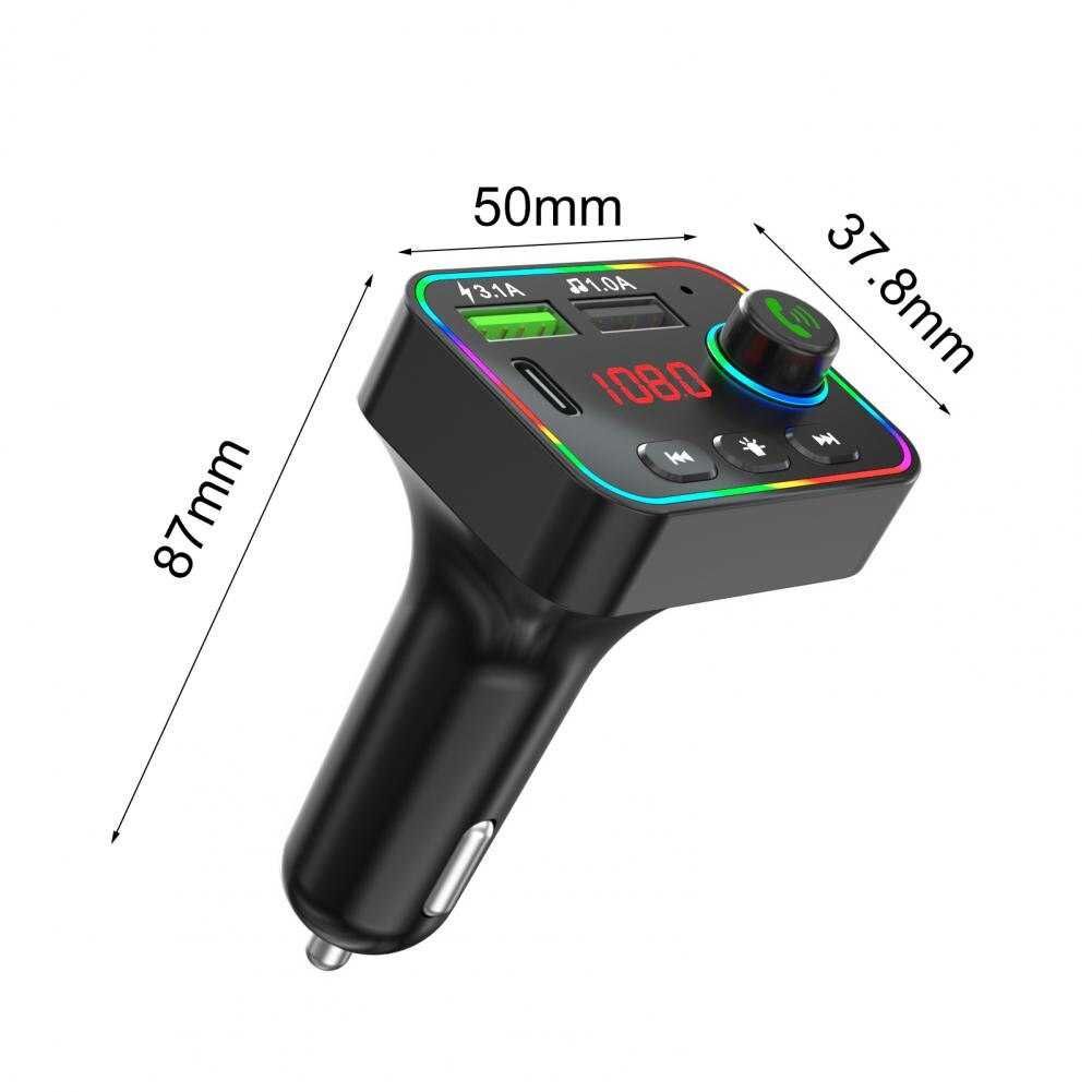 FM радио трансмитер HZ-BT-F4 Bluetooth 2x USB 12V - 24V