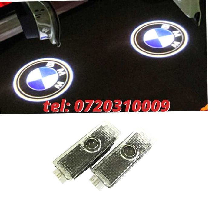 Set De 2 Proiectoare 3d Logo Bmw Led Portiere Usi
