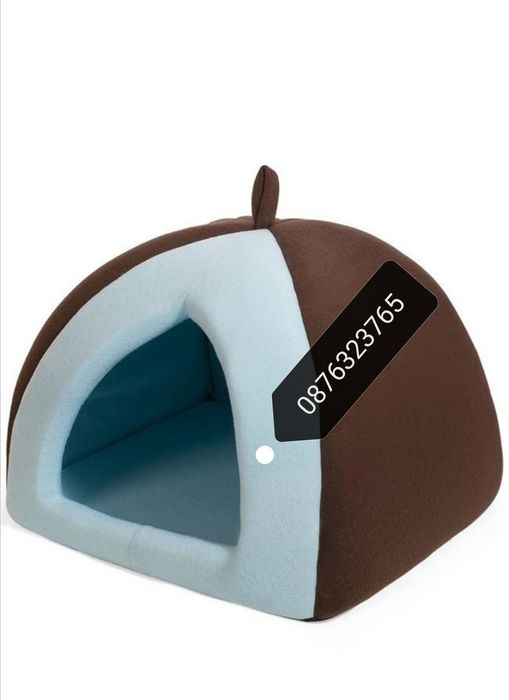 Легло къщичка за котка или куче домашен любимец розова или синя