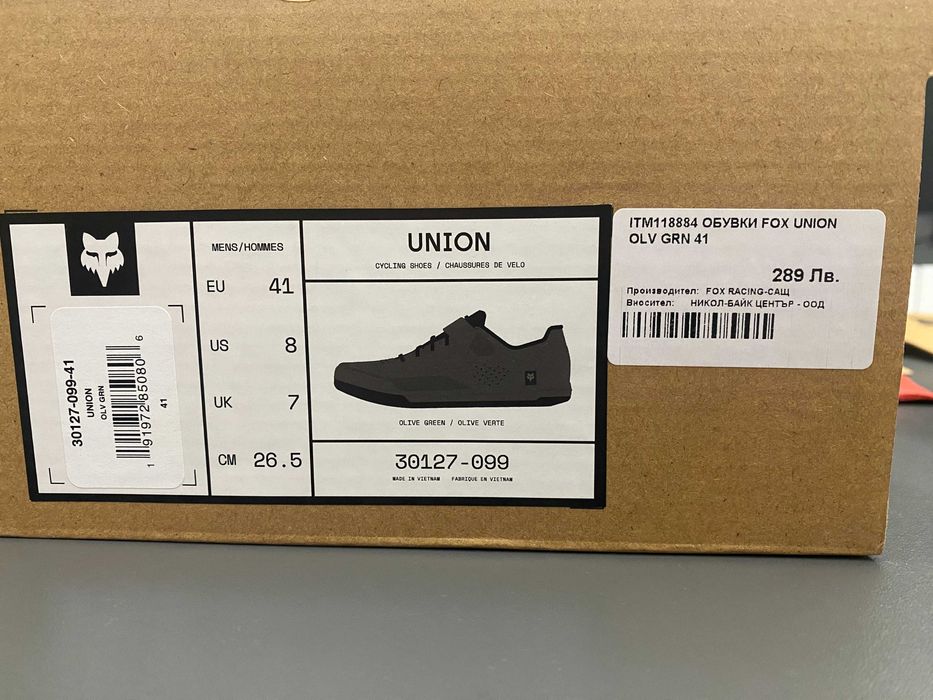 Чисто нови обувки за планинско колоездене FOX RACING. Размер 41