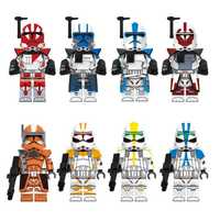 Set 8 Minifigurine tip Lego Star Wars cu Captain Invert si Alpha