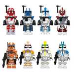 Set 8 Minifigurine tip Lego Star Wars cu Captain Invert si Alpha