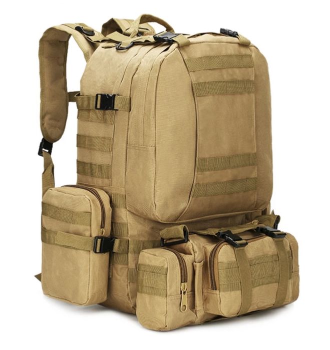 55L тактическа раница 4в1 Military военна водоустойчива туризъм  Molle