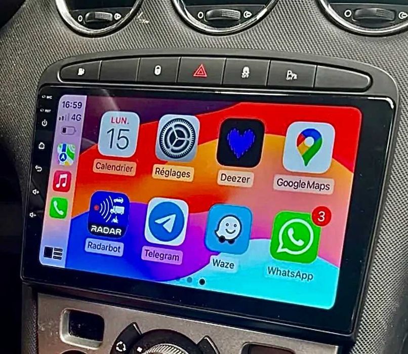 1-8GB Navigatie GPS Android Peugeot 308 408 CarPlay QLed DSP + CADOU
