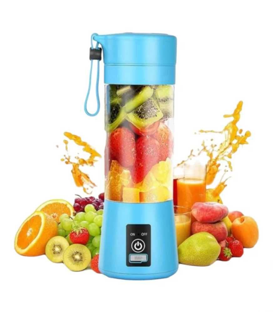 Blender portabil cu baterie reincarcabila, 380 ml, albastru !