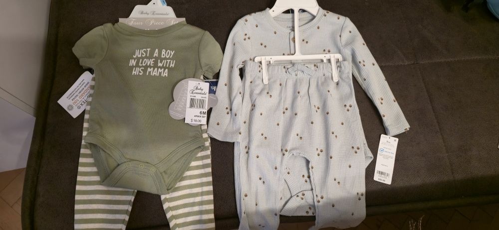 2 бр Бебешки комплекти за момче, ново